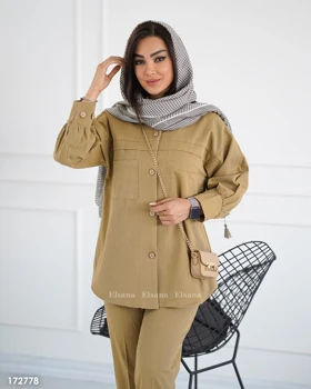ست مانتو شلوار کتان استانبول