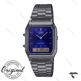 ساعت کاسیو مردانه AQ-230GG-2A دودی صفحه سرمه ای Casio-11922-G