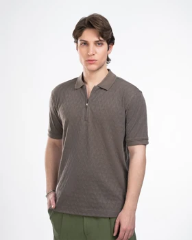 پولوشرت مردانه نیم زیپ کد M0304