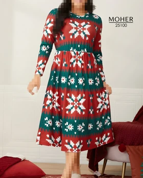 پیراهن کریسمسی زنانه سایز بزرگ