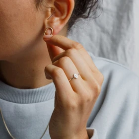 انگشتر نقره حکاکی "کالکشن حروف" کد 0104