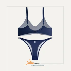 ست نگین‌دار سرمه ای بدون درز برند نوشه پوش