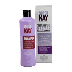 شامپو بیوتین مناسب موهای کراتین شده سوپرکی 300 میل