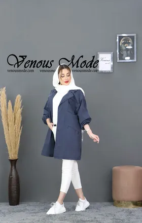 مانتو جین رنگی چهارجیب