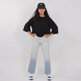 جین راسته قد 90 آبی