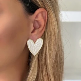 گوشواره قلب آبرنگی
