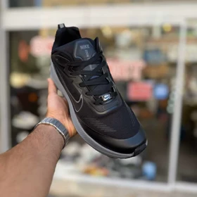 کتانی نایک زوم مشکی طوسی سایز بزرگ کد 5910