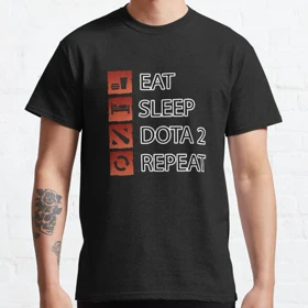 تیشرت طرح Dota 2 Gamer Life - Eat Sleep Dota 2 Repeat دوتا دو کد 10759