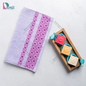 حوله دستی الماس رنگ لوندر