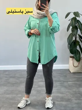 مانتو شومیزی لینن ساده
