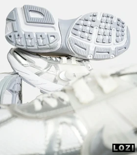 کفش کتانی مردانه و زنانه سفید طوسی Nike cushlon