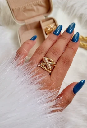 انگشتر طرح طلا بامبو