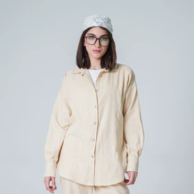 شومیز زنانه (کرم)