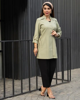 مانتو دانشجویی بلند ساده قد 80 مازراتی