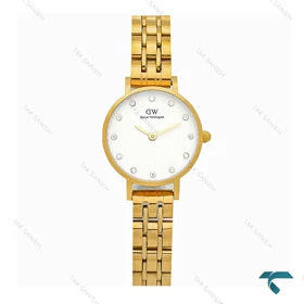 ساعت زنانه DW مینی طلایی ایندکس نگین DW-5998-24-L