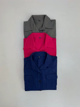 شومیز مانتویی لینن کد 2811