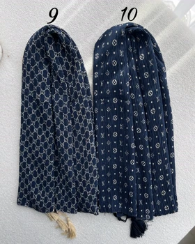 شال پلیسه برشکا سرمه ای وارداتی 4440