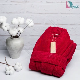 حوله تن پوش Cotton Life رنگ زرشکی