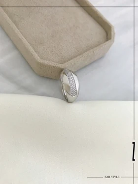 انگشتر دامله آینه و نگین