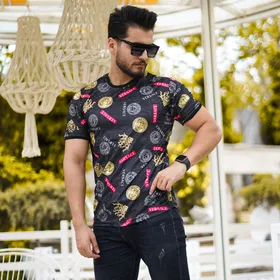تیشرت مخمل مردانه VERSACE مدل aykan