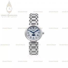 ساعت مچی لونژین سیلور صفحه سفید اعداد یونانی Longines