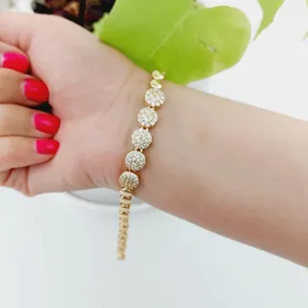 دستبند زنانه استیل نگین‌دار