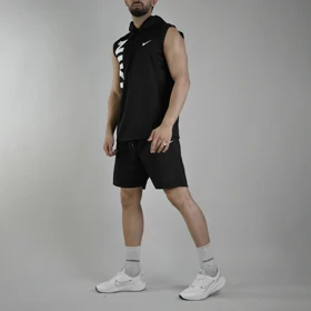 ست رکابی و شلوارک اسپرت نایک مدل HS-Dri Fit-A09 مشکی