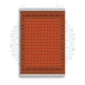 *جدید* فرشینه از جنس پارچه شانل مخمل ترک طرح فانتزی برند دفه کد 1198