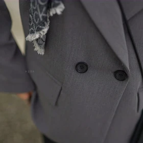 کت گاباردین خاکستری