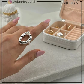 انگشتر زنانه آبکاری نقره رنگ ثابت کد ta10028