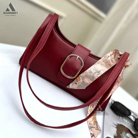 کیف دستی ساده Women HandBag A07 (زرشکی)