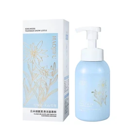 فوم شستشوی صورت ادلوایس و نیلوفر برفی هائوجیفو 380 میل HAOJIFU Cleansing Foam
