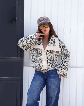 کت دخترانه کوتاه پلنگی نارسیس