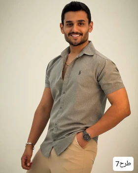 پیراهن مردانه استین کوتاه پلاس_کد4291