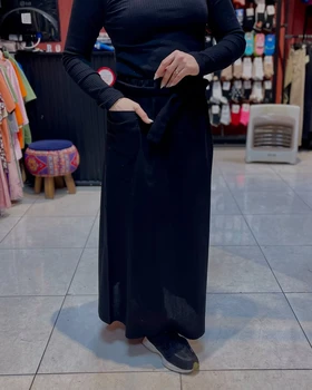 دامن کمرکش دمپا لینن