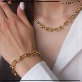 نیم ست تیفانی طلایی کد1131