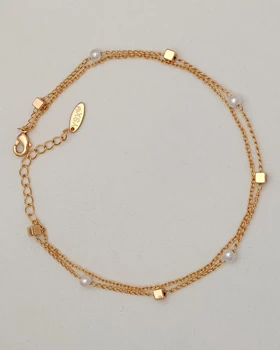 پابند دولاین مکعب و مروارید YSX