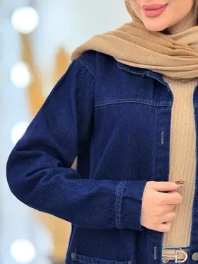 مانتو جین برش‌دار دلانا