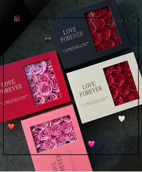 پک گردنبند مروارید عشق VIP همراه 12 گل قرمز (مروارید پرورشی اصل)