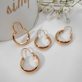 گوشواره حلقه‌ای ساده ژوپینگ کد 129