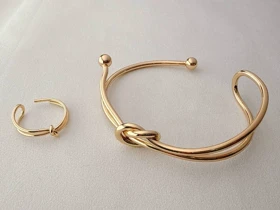 ست انگشتر و دستبند استیل کد a119موژان حیدری