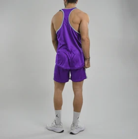 ست رکابی و شلوارک ورزشی مردانه مدل PY-Pain-4H0878 بنفش