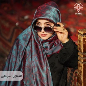 روسری ژاکارد رونا CK (کله غازی - سرخابی)