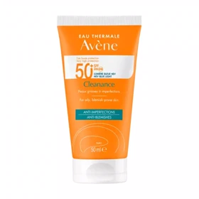 کرم ضد آفتاب کنترل‌کننده چربی آون Avene مدل Cleanance SPF 50 حجم 50 میلی‌لیتر مناسب پوست چرب و حساس