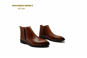 نیم بوت دوزیپ مردانه مدل چلسی چرم طبیعی دست دوزsi172
