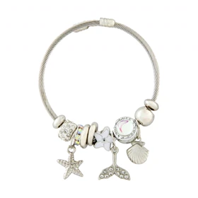 دستبند دخترانه مدل پاندورا صدف دریایی