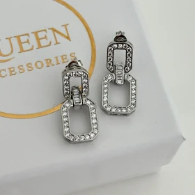 گوشواره زنانه طرح جواهر کوچک کد 819