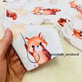 بلوز شلوار نوزاد پاندای سرخ