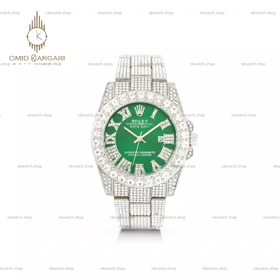 ساعت مچی رولکس دیت جاست فول نگین صفحه سبز Rolex Datejust