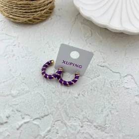 گوشواره زنانه با طرح میناکاری ژوپینگ، شیک و بادوام Xuping